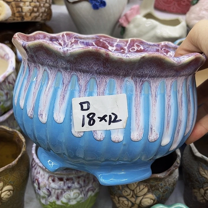 多肉绿植陶瓷花盆9.9包邮，有空