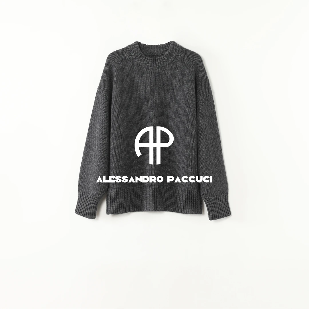 AP洛哥54244ST【肯豆毛衣/圆领】羊毛+山羊绒粗针多色百搭套头衫