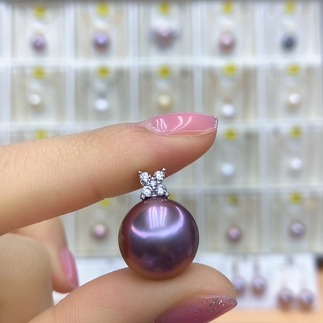 s***~银S925镶嵌淡水珍珠吊坠(赠链)