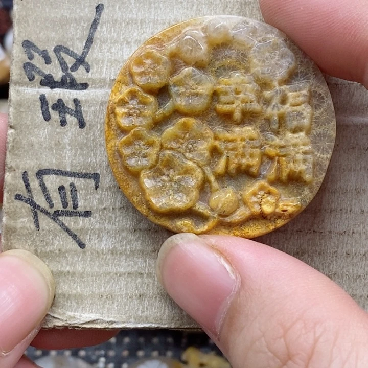 颈饰未镶嵌硅化珊瑚（珊瑚玉）愉*小