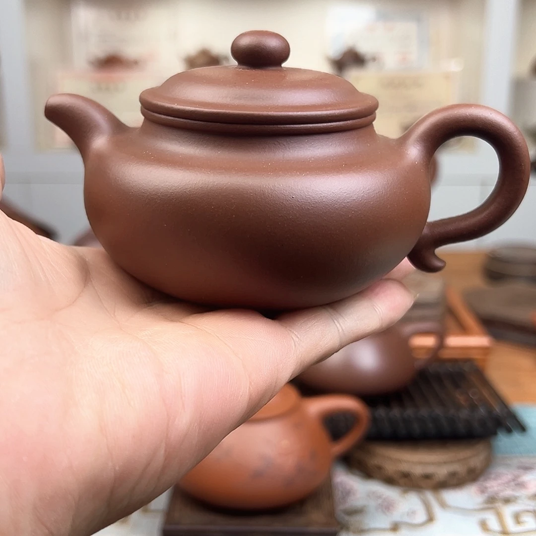 紫砂茶壶原矿底槽清200CC全手工大亨仿古