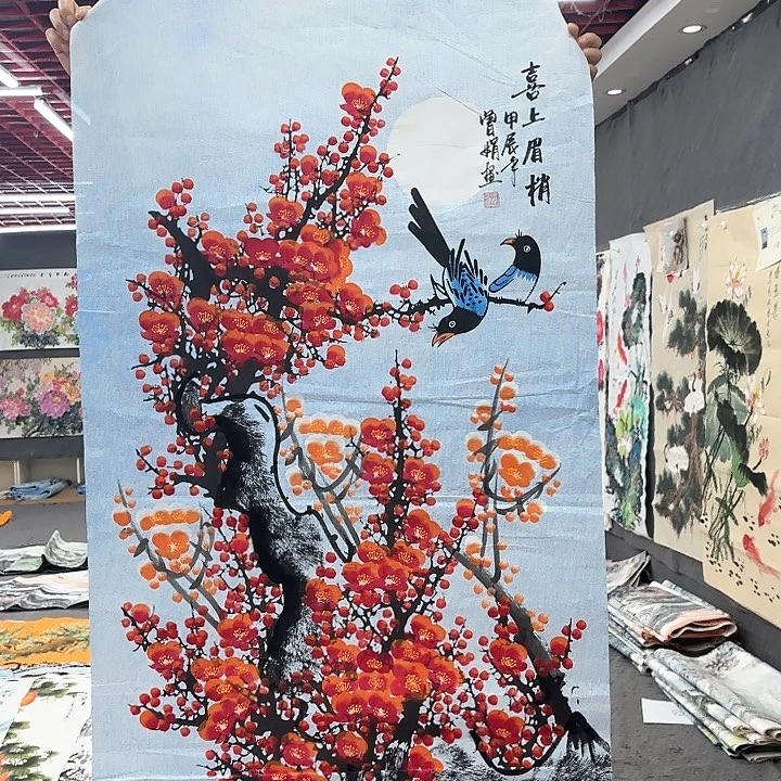 国画无毛或近无色或有白色柔