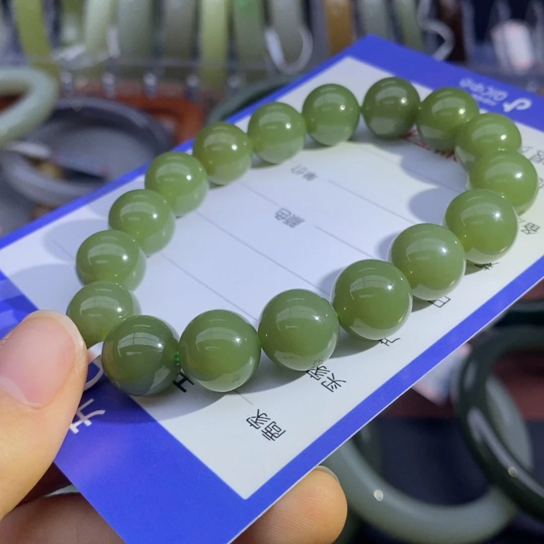 和田玉未镶嵌手串卡12