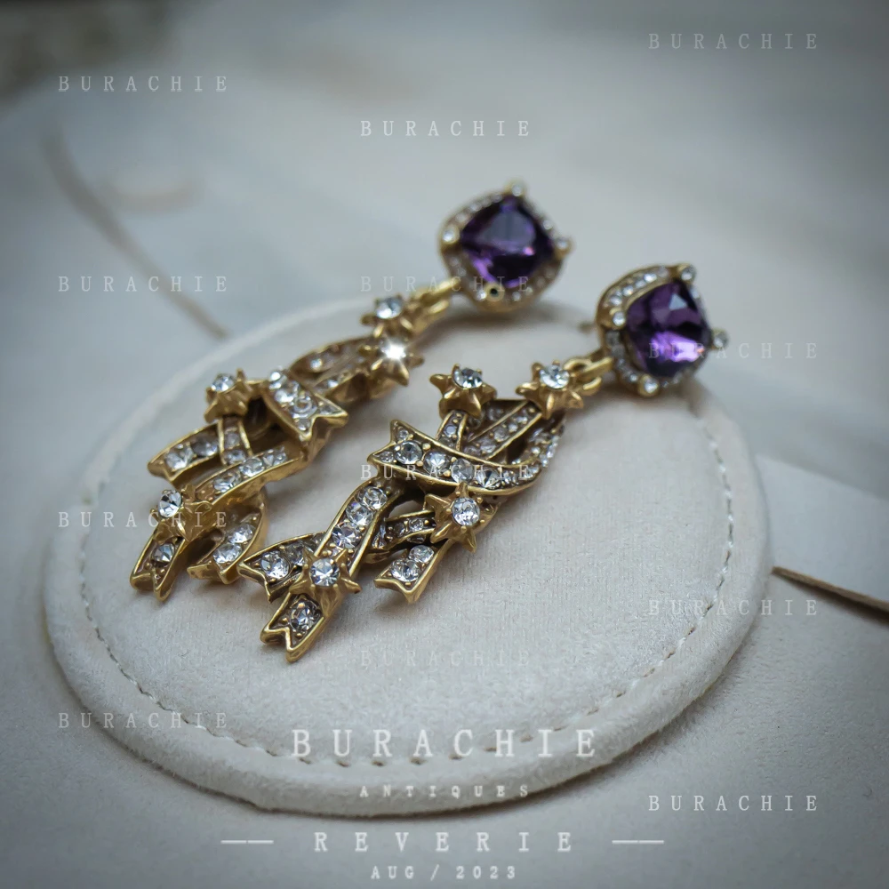 铜合金仿水晶耳饰 【2541】周年珍藏英｜经典原标克拉款CrownFrett