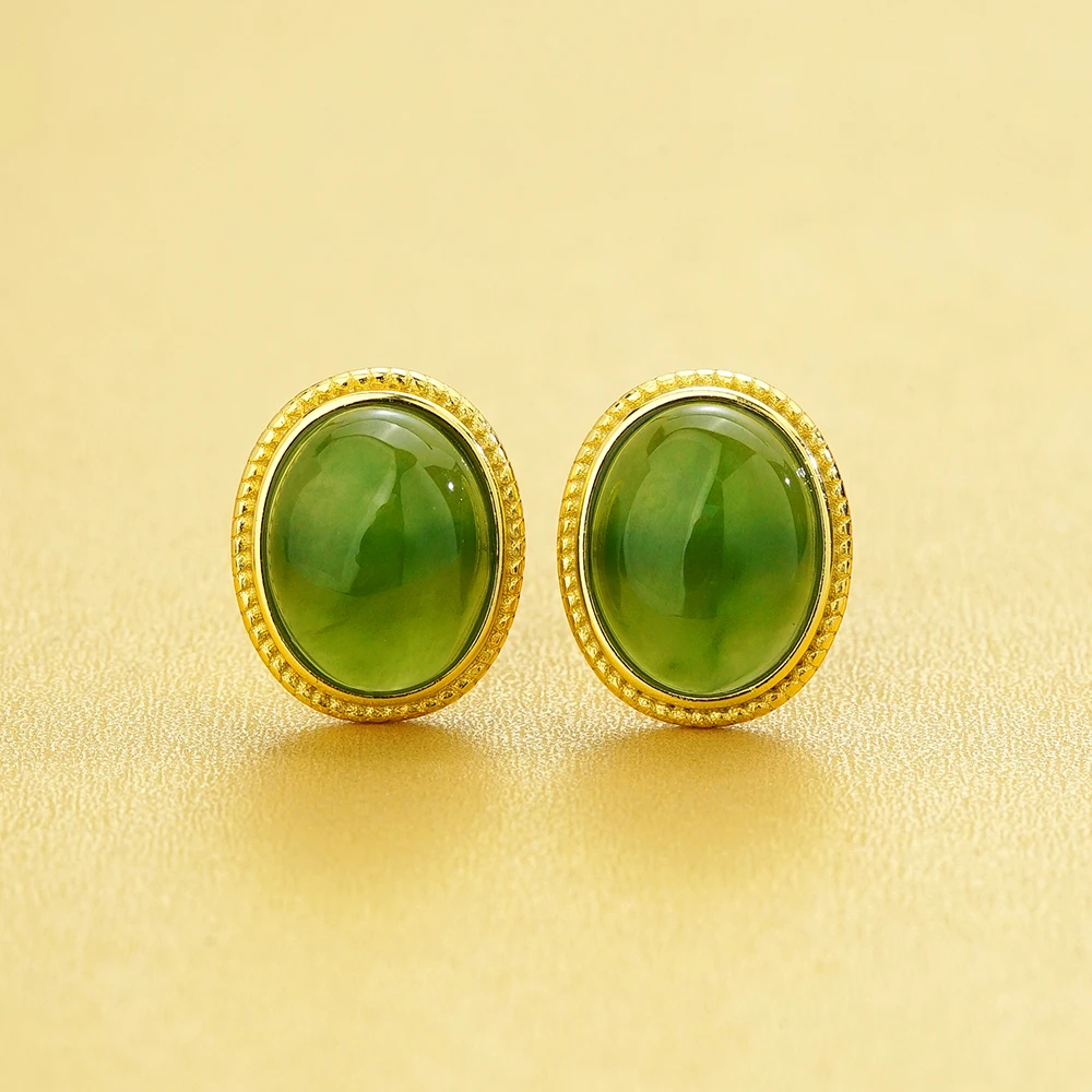 银925碧玉耳钉10498（Joyce娇姐）