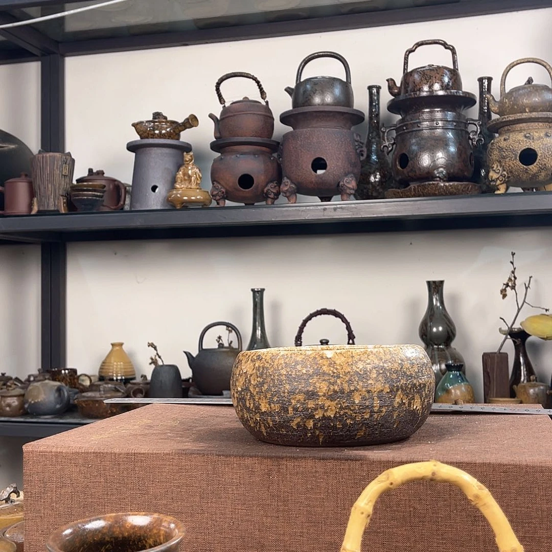 紫泥茶壶紫砂粗陶茶器