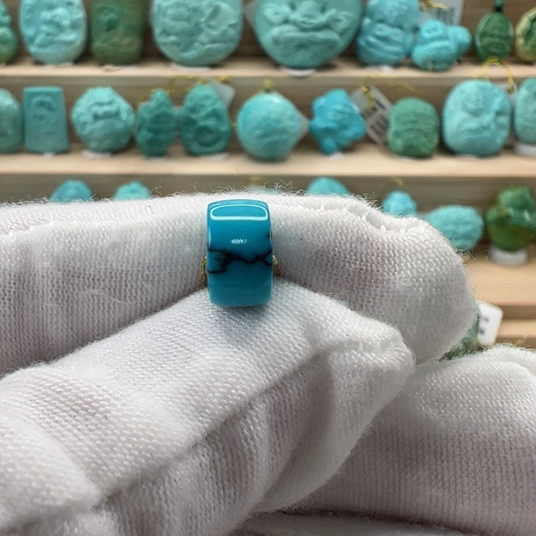 未镶嵌绿松石直切珠 9.3x5.5mm