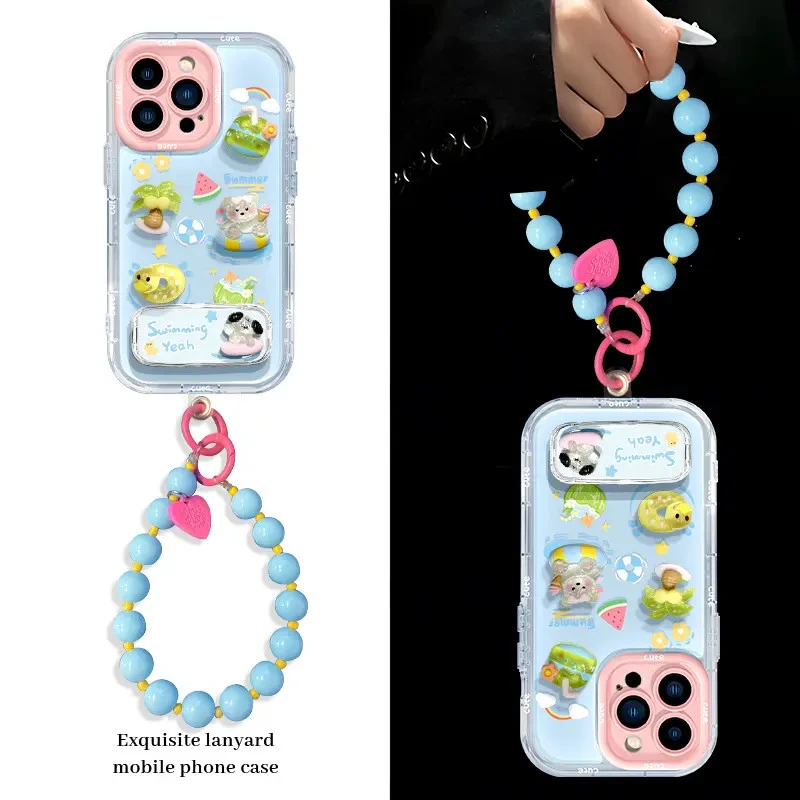 适用于苹果/OPPO/华为/vivo夏日度假手机壳果冻奶油壳可爱流行女