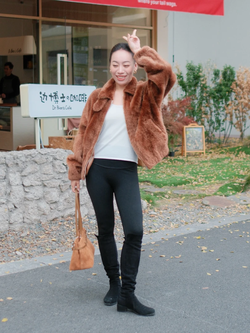 大满家金咖色拉贡翻领立领对襟拉链冬款外套WQ63069A