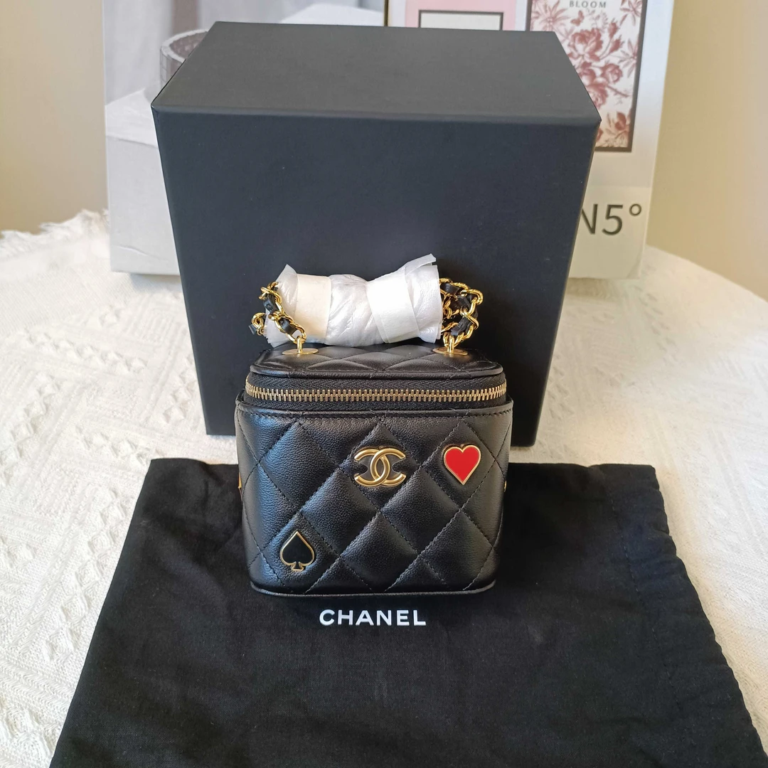 全新未使用 Chanel/香奈儿 23c黑色扑克盒子