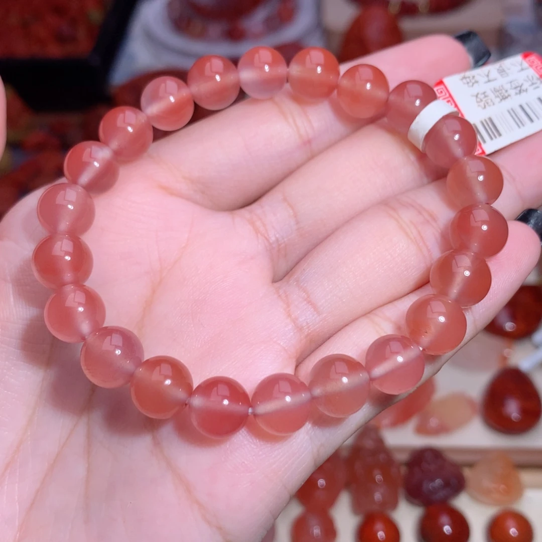 南红玛瑙未镶嵌南红冰紫单圈卡8.5