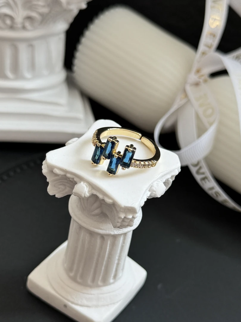 925银戒指 LaRViNa宝蓝色复古戒指