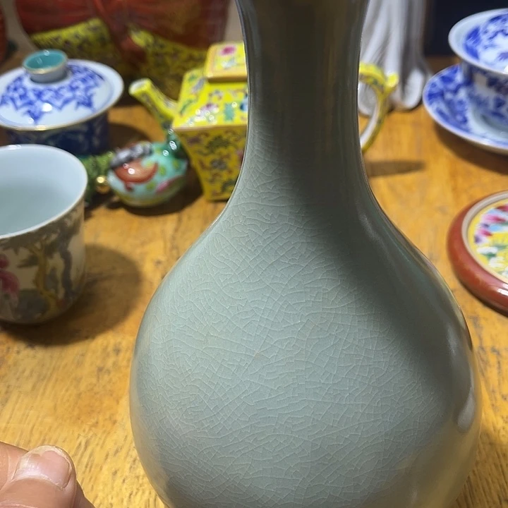 摆件汝瓷玉壶春花瓶