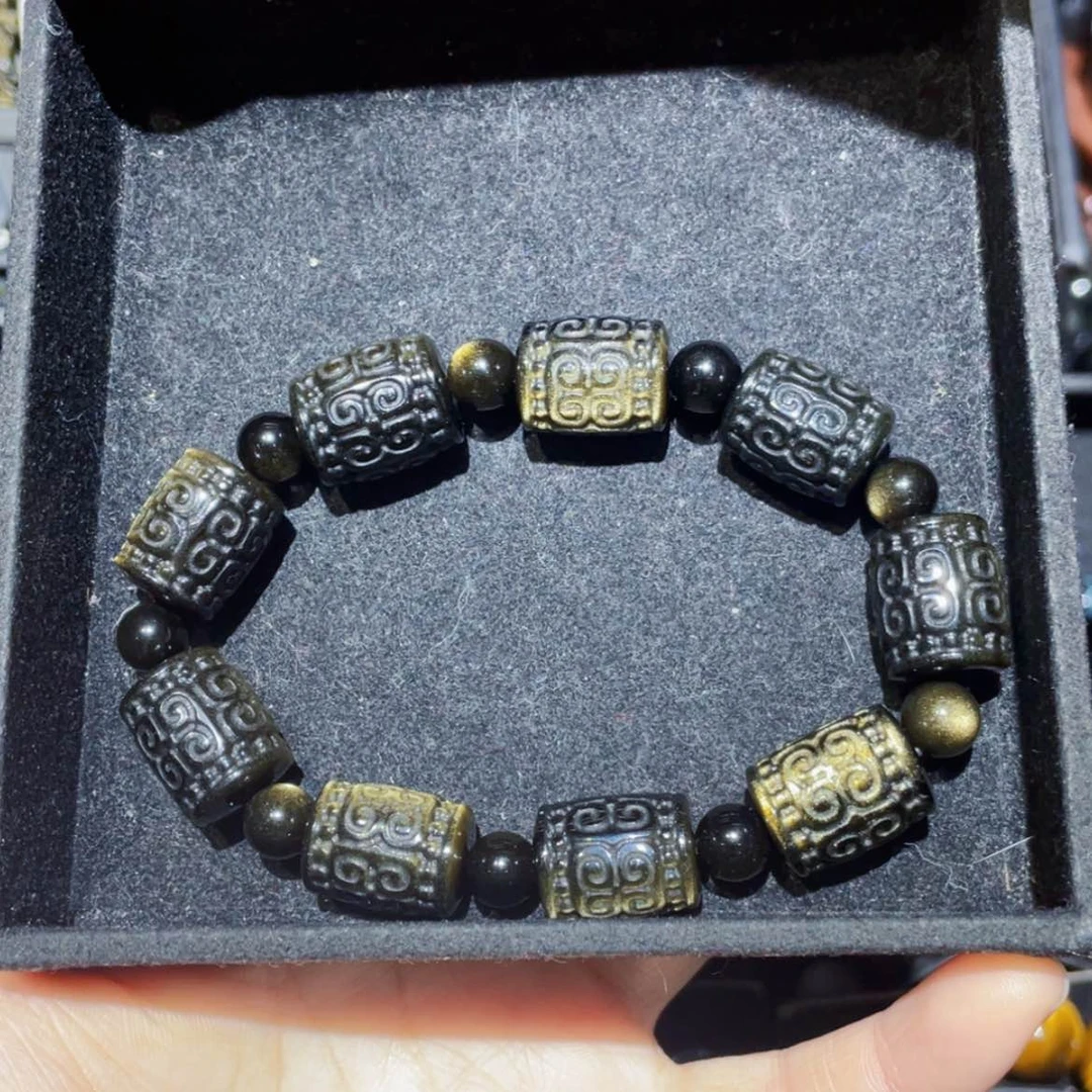 【闪购商品】黑曜岩手链未镶嵌玺****具