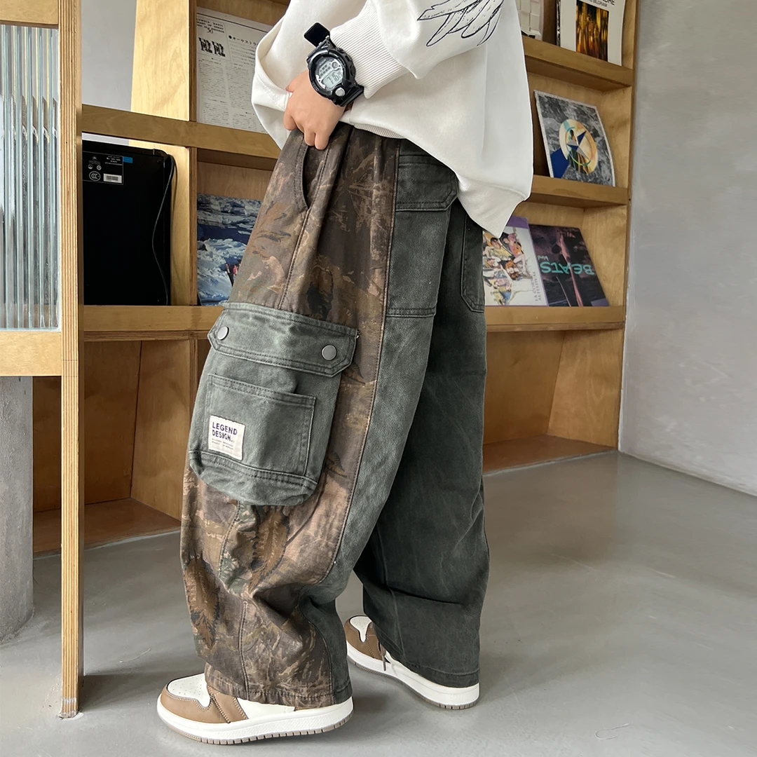 男童裤子2025新款春装中大儿童阔腿裤春秋款宽松春季工装裤痞帅潮