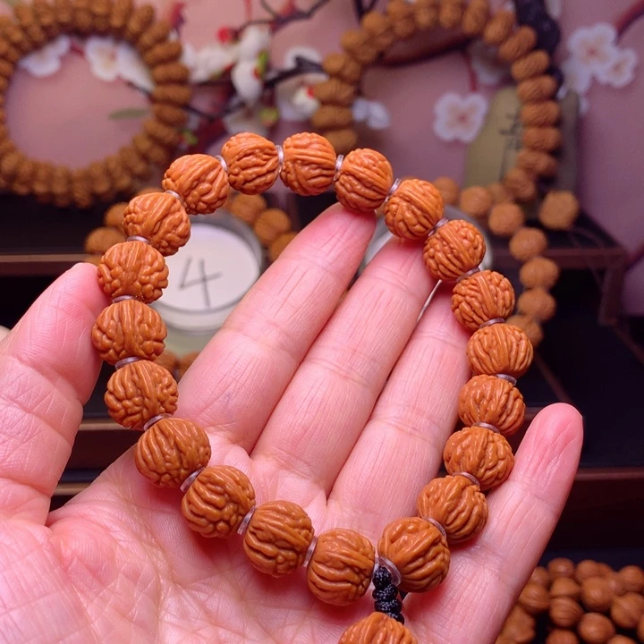 桃核手串龙纹桃核