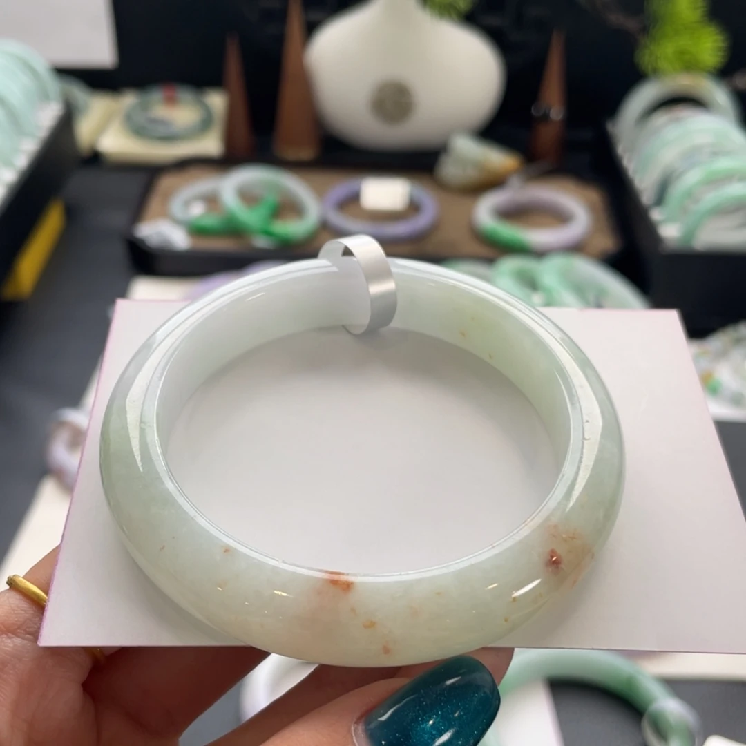 翡翠未镶嵌手镯12号59.7正圈纹