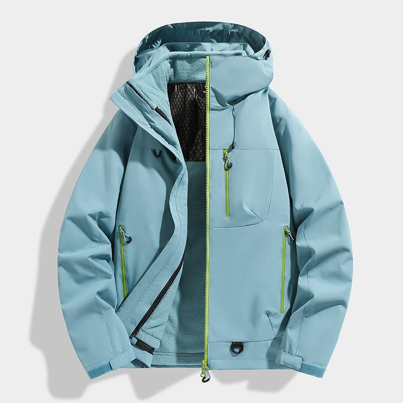 三合一冲锋衣男士秋季户外防风防水登山服情侣春秋款运动夹克外套