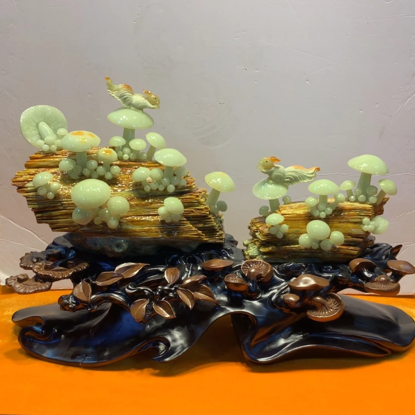 【闪购商品】未镶嵌蛇纹石玉摆件覆膜