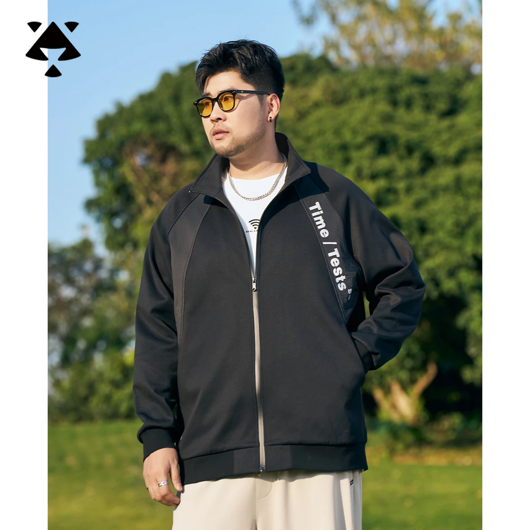 【透气不闷】森老板大码男装200-300斤潮男春季拼接显瘦夹克外套男