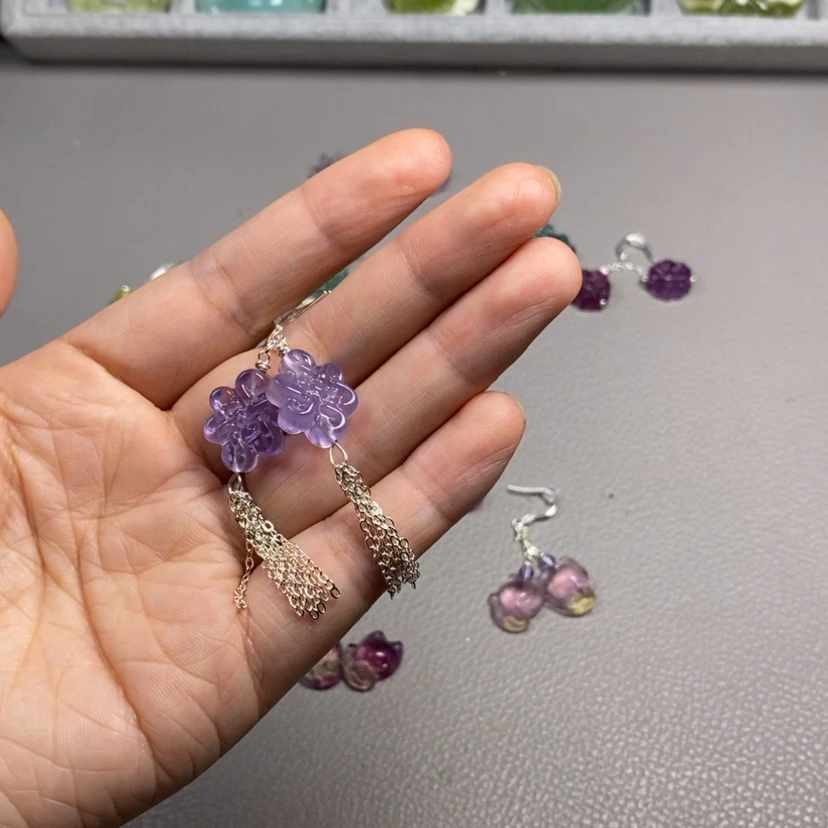 【闪购商品】挂件耳饰耳环项链未镶嵌萤石