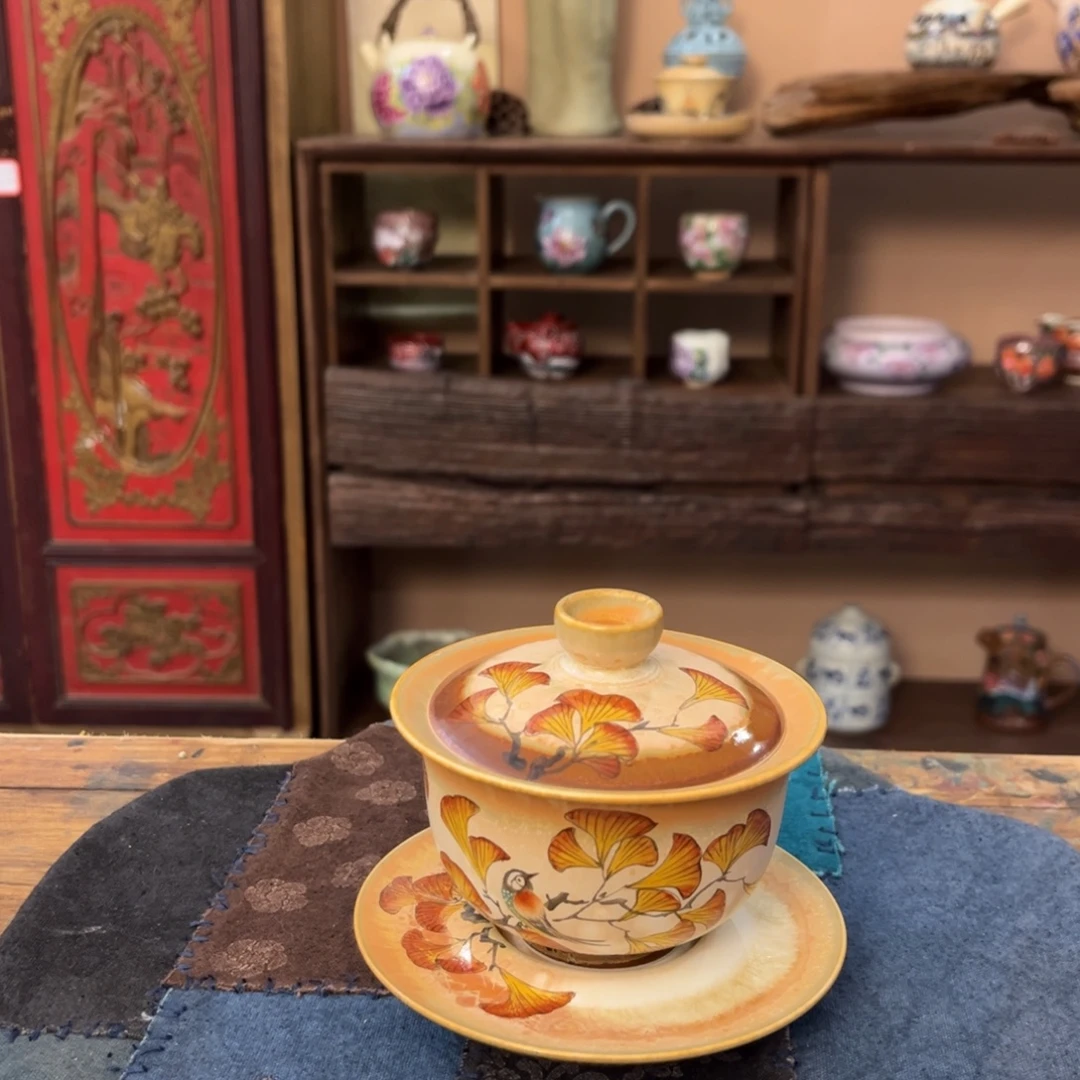 柴烧手工手绘陶瓷
