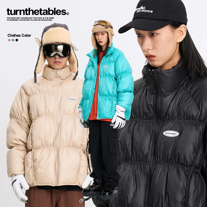 turnthetables毛毛虫棉衣外套冬季潮牌男女情侣加绒加厚面包棉服