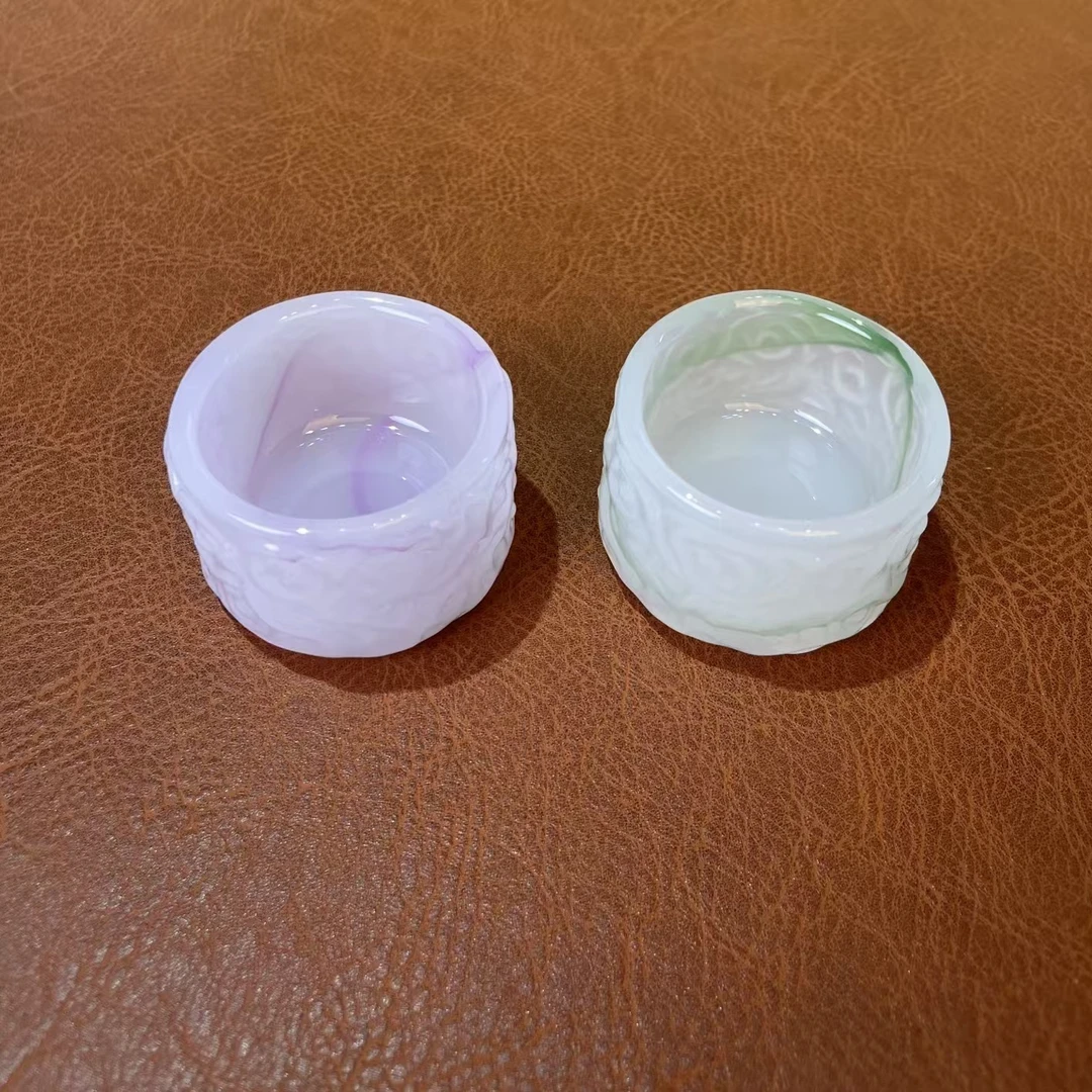 紫色祥云琉璃杯+飘绿祥云琉璃杯ZH1629