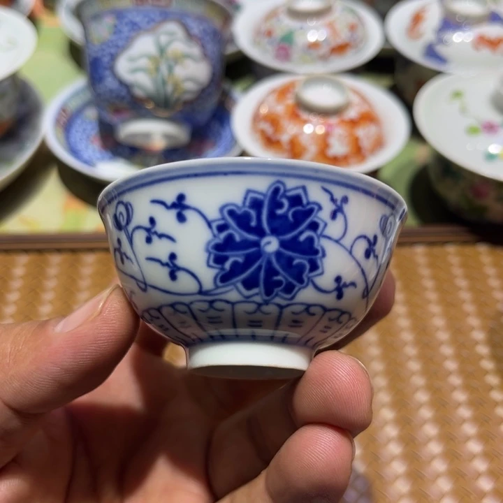 纯手绘精品盖碗杯