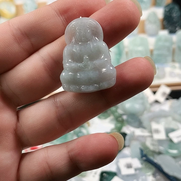 吊坠(不含链)未镶嵌翡翠40正装观音