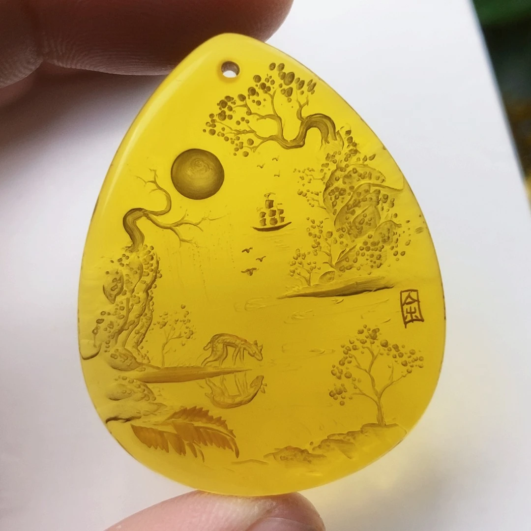 【闪购商品】蓝珀吊坠(不含链)未镶嵌