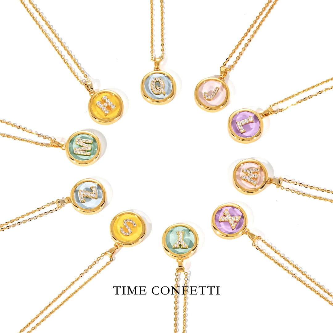 黄铜项链 镀K金【孙二娘】气质百搭精致简约字母项链TC 11166