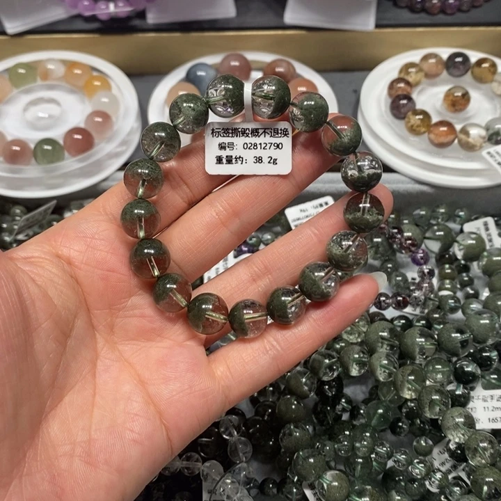 未镶嵌手链水晶绿幽灵