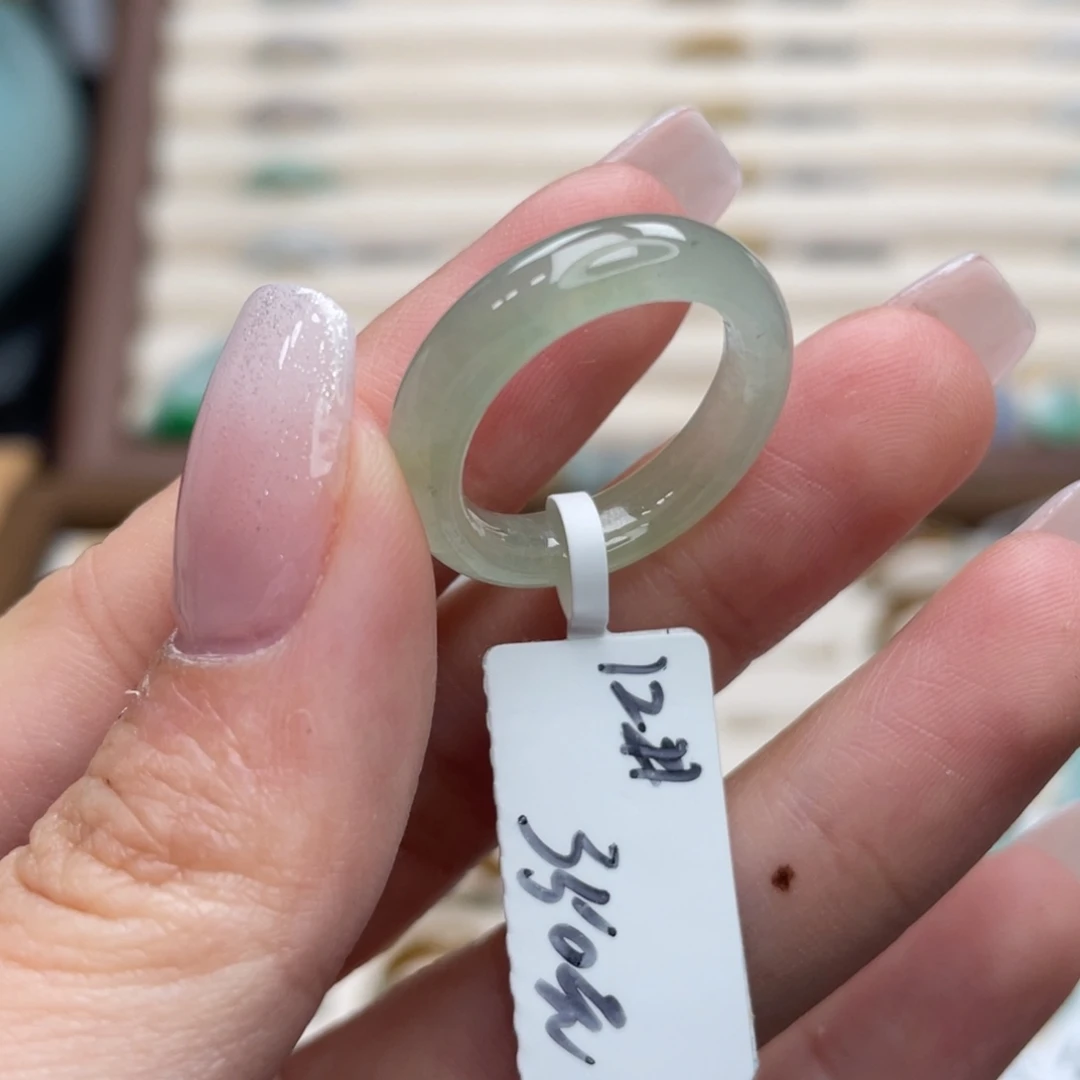 翡翠未镶嵌戒圈a17港圈12柠檬绿