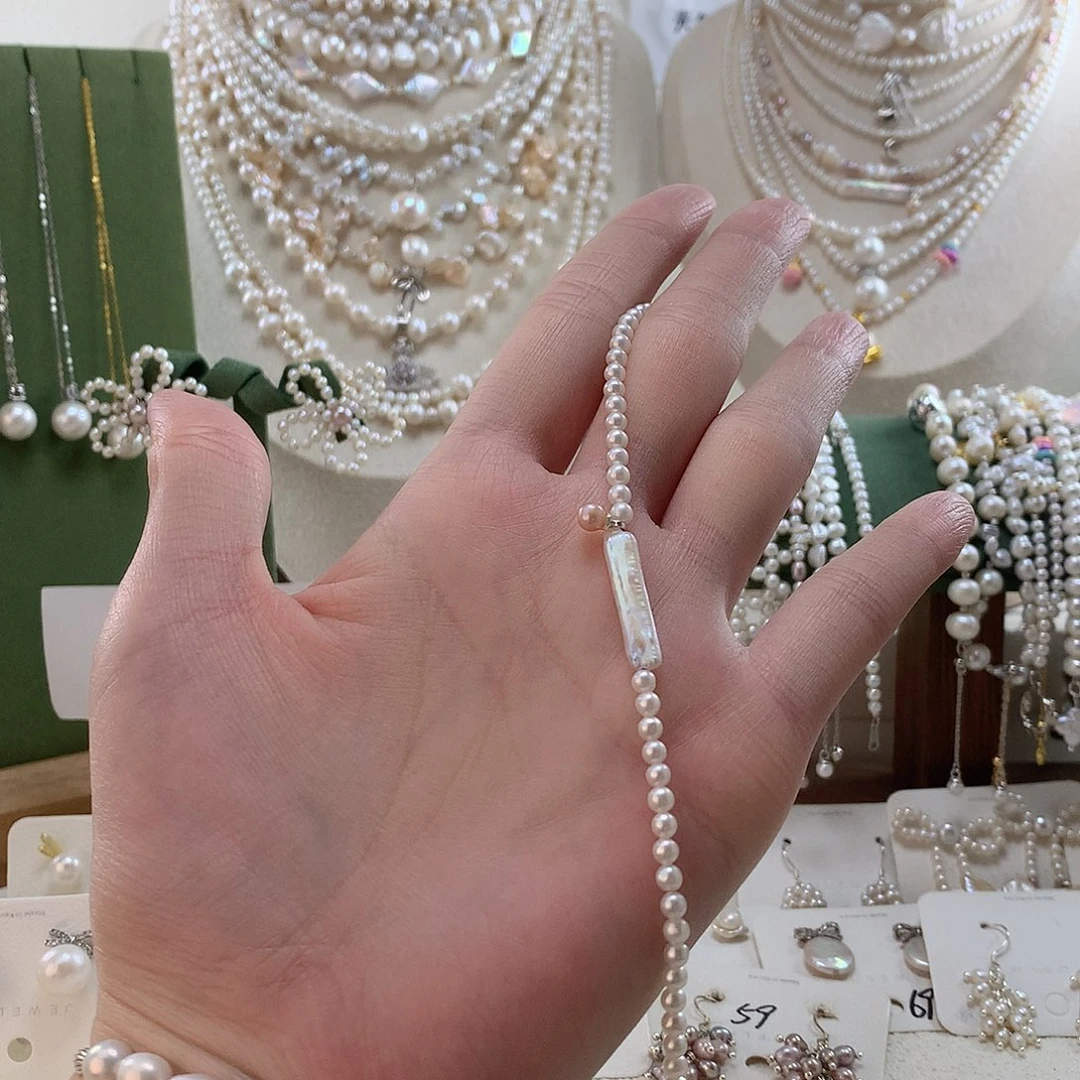 淡水珍珠手绳银S925镶嵌