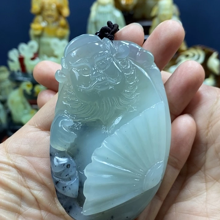 未镶嵌蛇纹石玉珠宝奇石老*青