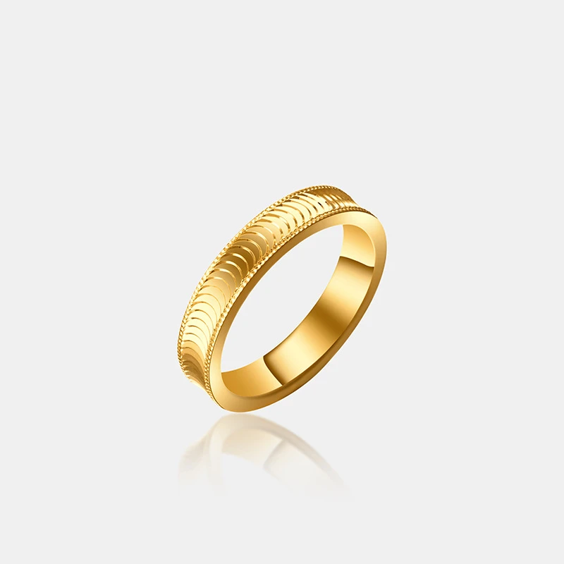 黄铜陶瓷戒指 金色复古几何戒指向日葵电镀女款简约时尚设计感小