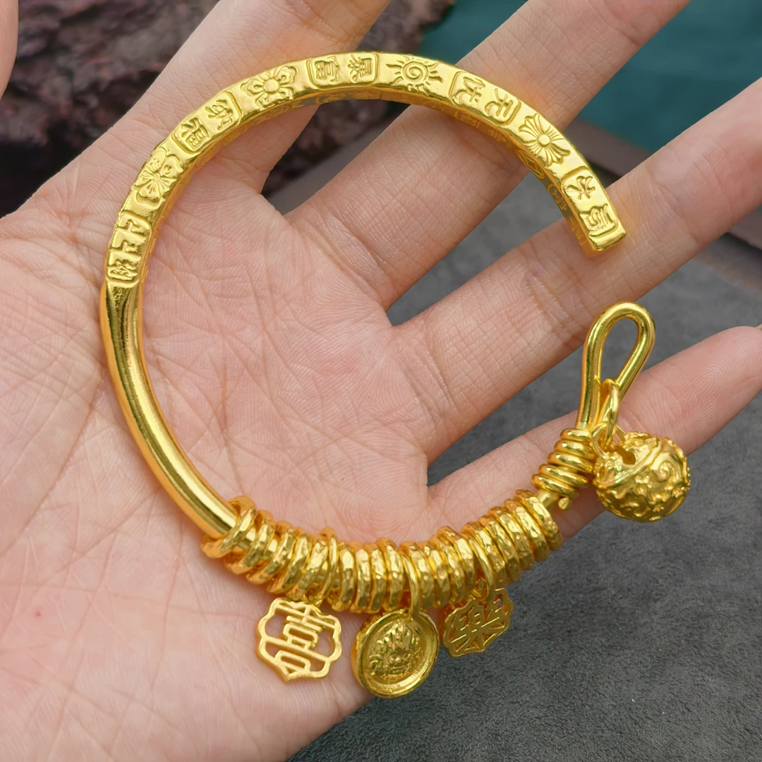 足银手镯 方型筷子吉言盘缠精美暴富手工时尚女款