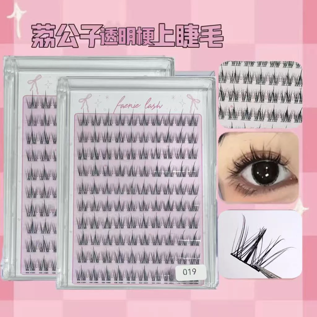 化妆师推荐荔公子自然款透明梗上睫毛可爱打造大眼睛假睫毛019