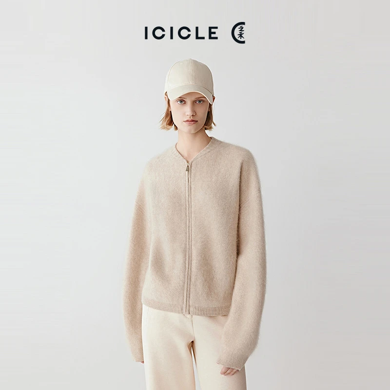 【9.17上新】ICICLE之禾25早秋新品【不染色系列】原色系羊绒针织开衫