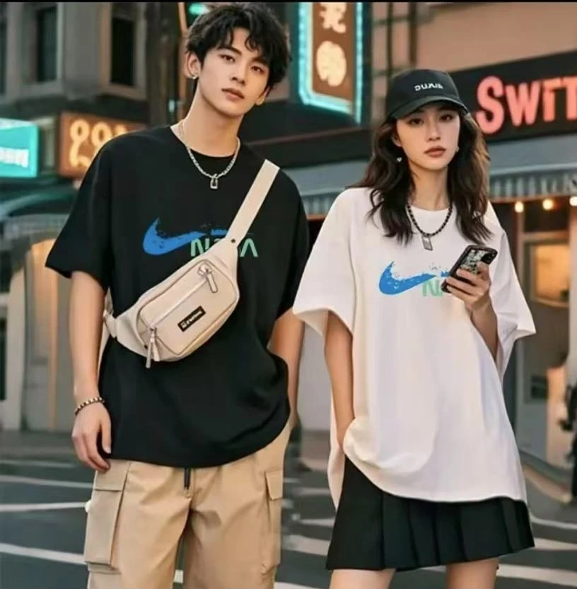 332重磅新疆长绒棉短袖圆领云柔水光T打底衫 男女纯棉T--A18