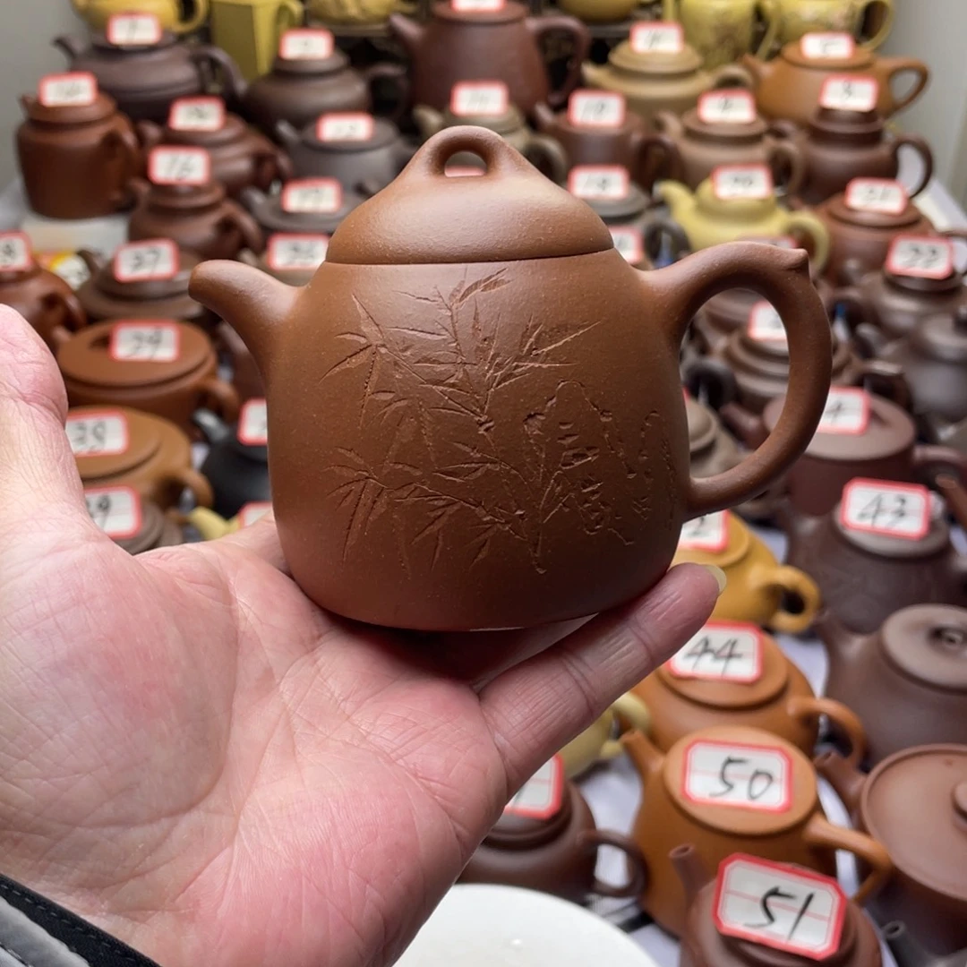 紫砂茶壶宜兴紫砂半手工