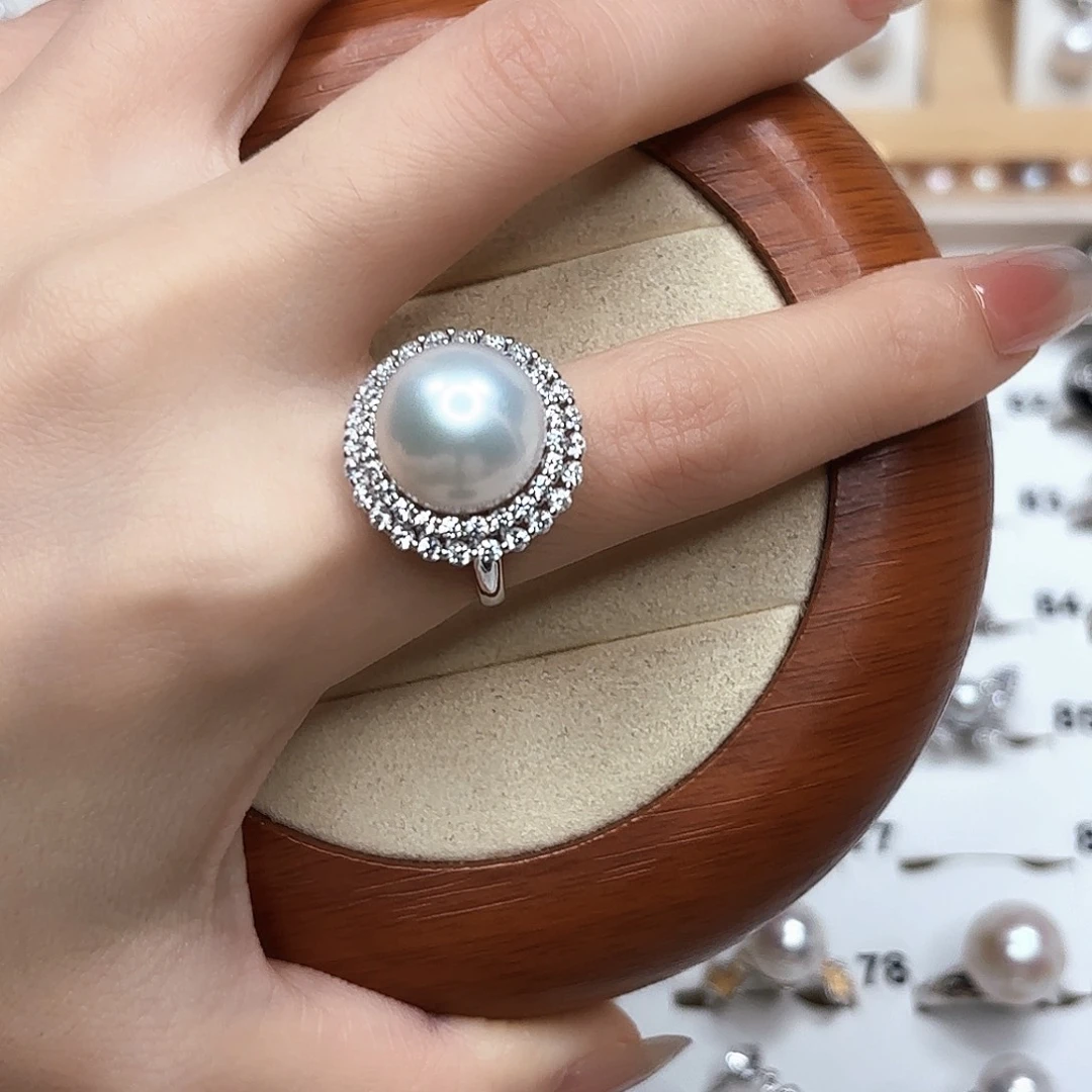 雯***雯淡水珍珠银S925镶嵌戒指