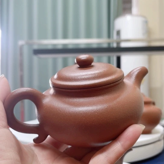 紫砂茶杯降波仿古壶