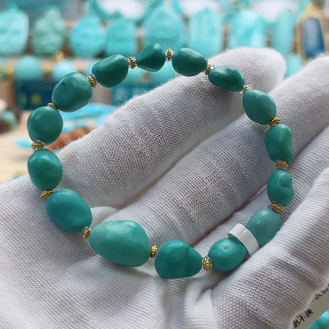 绿松石18K金镶嵌珠宝奇石