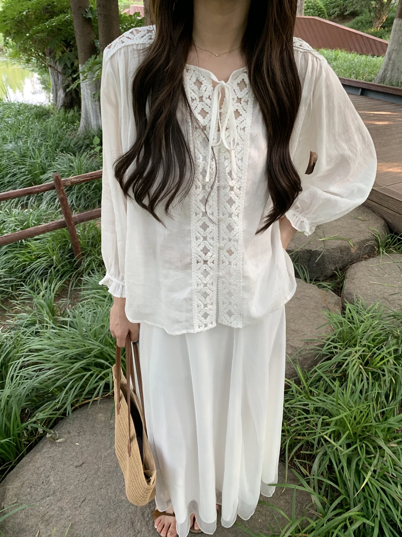 『李木木』夏款上新~~镂空刺绣开衫  9022