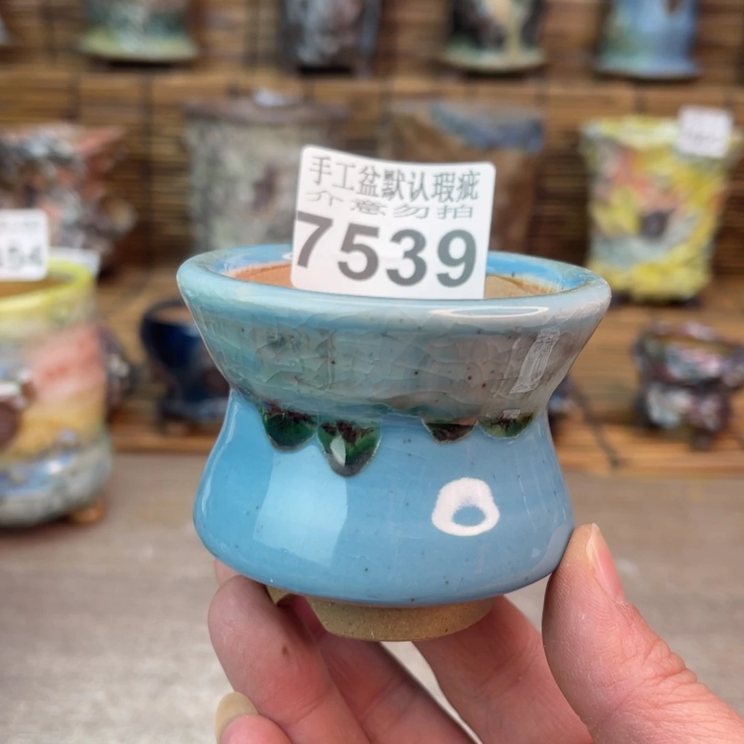 手工花盆默认瑕疵完美者勿拍