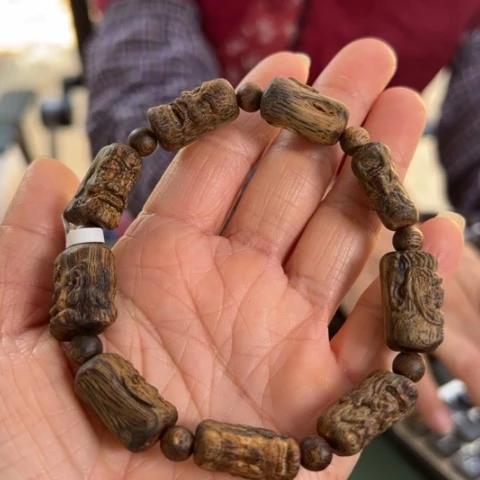 沉香手串白棋罗汉10克多样性发1条