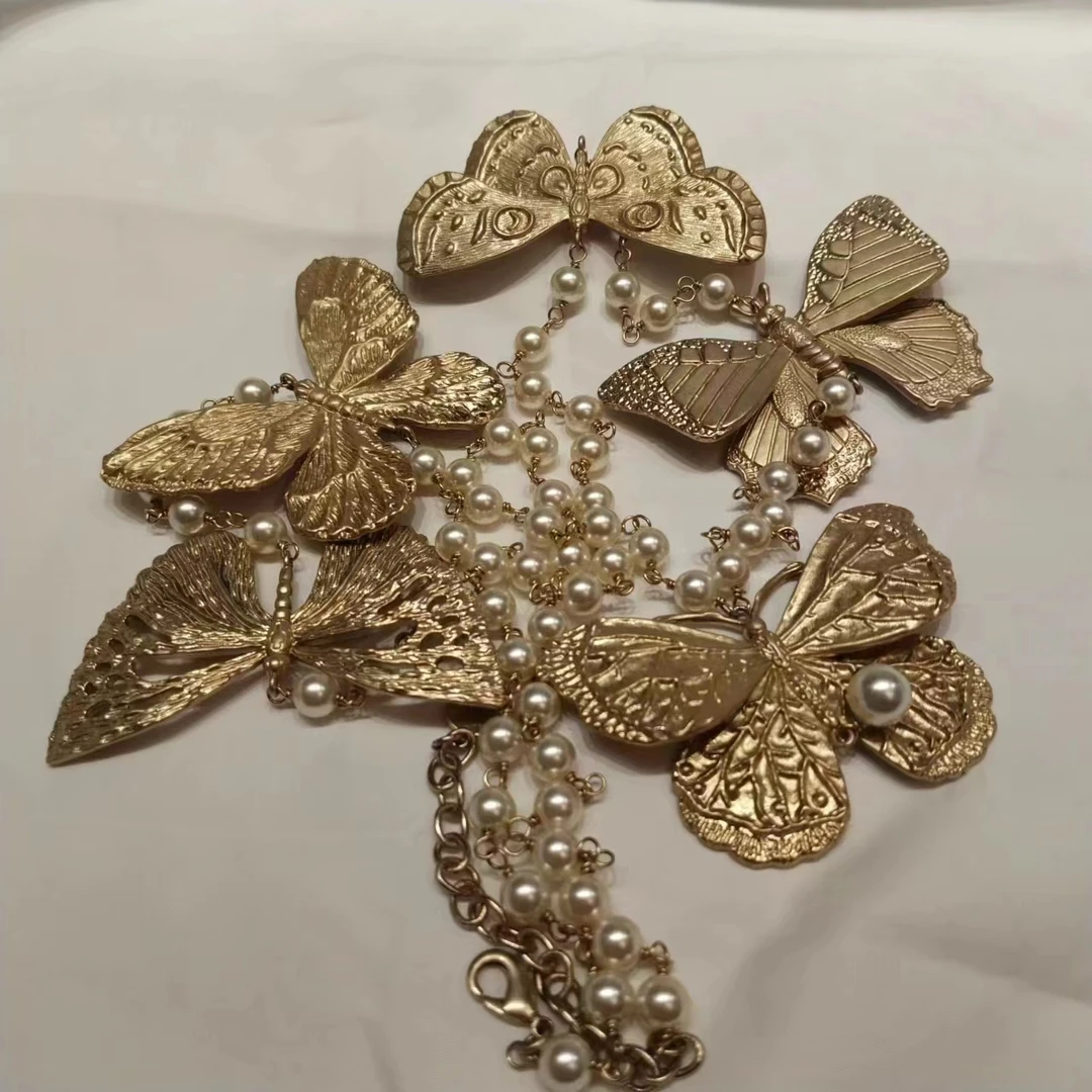 高级时装 金色蝴蝶腰链气质时尚