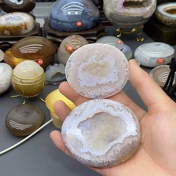 未镶嵌紫晶摆件粉软